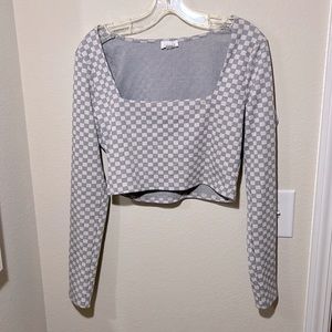 Checkered crop top